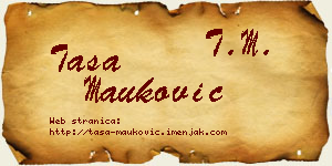 Tasa Mauković vizit kartica